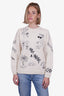 MOTHER Cream Baby Alpaca Printed Sweater Size XS