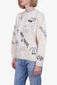 MOTHER Cream Baby Alpaca Printed Sweater Size XS