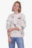 MOTHER Cream Baby Alpaca Printed Sweater Size XS