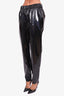 MSGM Black Patent Wide Leg Pant Size 44