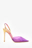 Gianvito Rossi Purple PVC Pointed Toe Heels Size 38