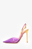 Gianvito Rossi Purple PVC Pointed Toe Heels Size 38