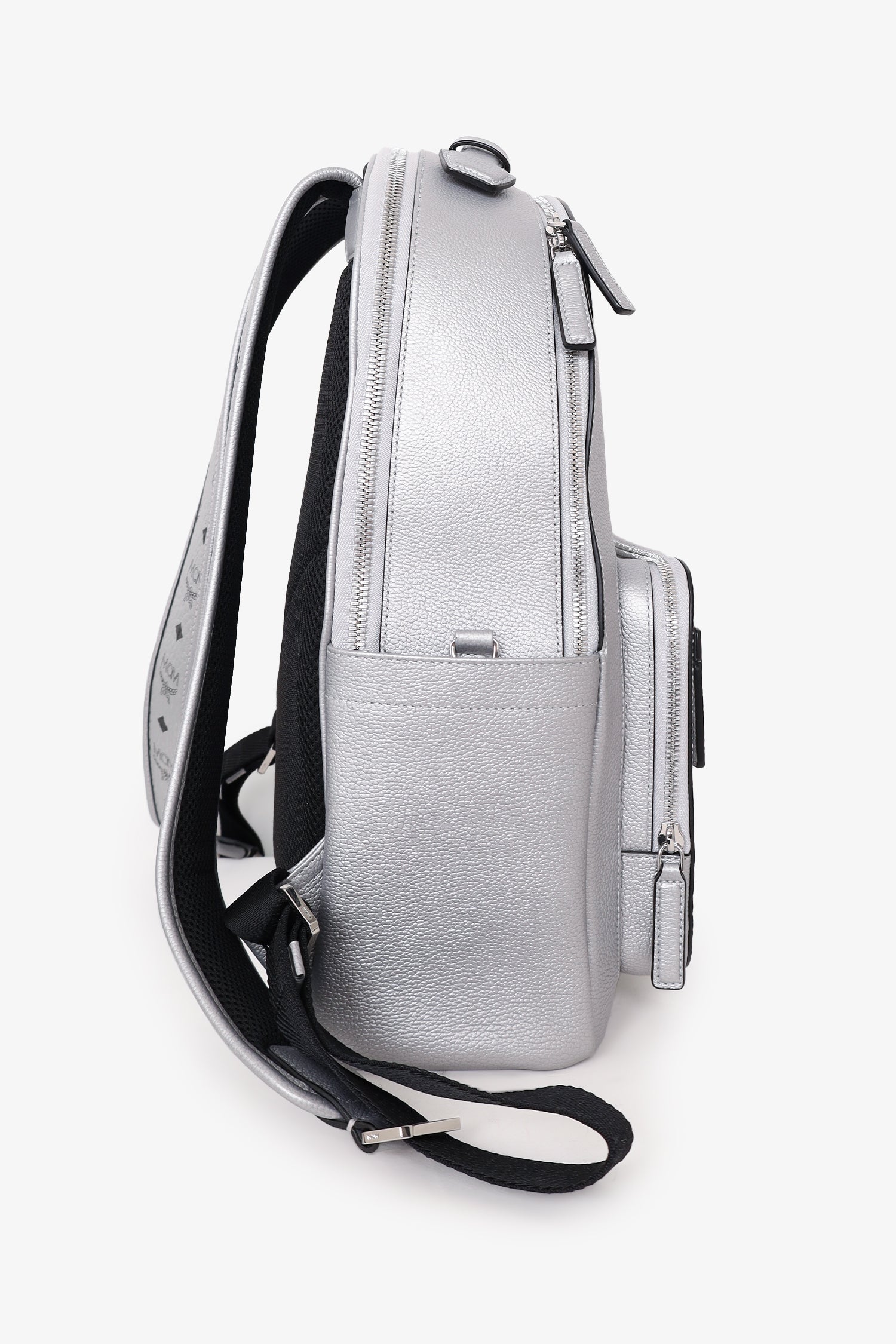 MCM Silver Metallic Large Stark Backpack – Mine & Yours