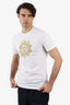Versace White/Gold Medusa Embroidery T-Shirt Size M