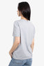 Louis Vuitton Grey Cotton Logo Embroidery T-Shirt Size M
