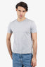 Louis Vuitton Grey Cotton Logo Embroidery T-Shirt Size M