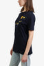 Fendi Navy Cotton Frog & Butterfleyes T-Shirt size 48