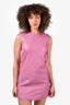 Gucci 2020 Pink Leather Mini Dress Size 36