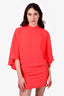 Gucci Red Silk Mock Neck Mini Dress Size 38