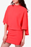 Gucci Red Silk Mock Neck Mini Dress Size 38