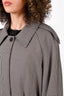 Sandro Grey Checkered Trench Coat Size 40