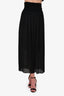 Isabel Marant Black Ruched Maxi Skirt Size 34