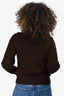 Loro Piana Brown Suede/Cashmere Zip Jacket Size 42
