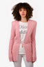 Balmain Pink Wool Tie Front Cardigan Size 36