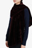 Louis Vuitton Burgundy Velvet Logo Scarf