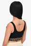 Versace Black Cotton Brassiere Sports Bra Size 3