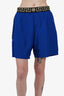 Versace Blue Printed Swim Trunks Size 4 Mens
