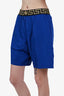 Versace Blue Printed Swim Trunks Size 4 Mens