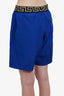 Versace Blue Printed Swim Trunks Size 4 Mens