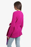 Sies Marjan Fuschia Wool Lace Detail Long Sleeve Sweater Size M