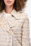 Maison Margiela Cream Cotton Ribbon Detail Jacket Size 40