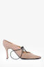 Pre-Loved Chanel™ Beige Suede Lace Up Pointed Heels Size 35
