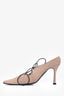 Pre-Loved Chanel™ Beige Suede Lace Up Pointed Heels Size 35