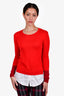 Altuzarra Red/White Wool Sweater Size XS