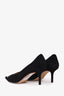 Jimmy Choo Black Suede Logo Printed Heels Size 39