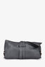 Salvatore Ferragamo Grey Metallic Ring Detail Clutch