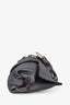 Salvatore Ferragamo Grey Metallic Ring Detail Clutch