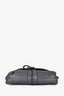 Salvatore Ferragamo Grey Metallic Ring Detail Clutch