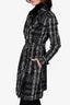 Burberry Black/White Belted Trench Coat Size 10 US