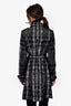 Burberry Black/White Belted Trench Coat Size 10 US