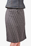 Fendi Grey Zucca Print Skirt Size 40