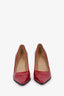 Stuart Weitzman Red Patent Leather Pointed Toe Heels Size 9