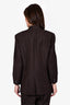 Issey Miyake Brown Wool Draped Front Blazers Size S