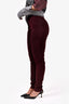 Zero + Maria Cornejo Burgundy Suede Leggings Size 6
