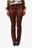 Barbara Bui Brown Lamb Leather Pants Size 42