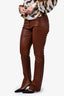 Barbara Bui Brown Lamb Leather Pants Size 42