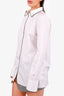 Maison Margiela White Cotton Poplin Shirt with Black Trim Size 42