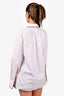 Maison Margiela White Cotton Poplin Shirt with Black Trim Size 42
