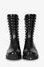 Valentino Black Rubber Rockstud Rain Boots Size 39