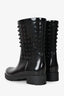 Valentino Black Rubber Rockstud Rain Boots Size 39