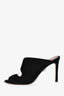 Samuele Failli Black Suede/PVC Heeled Sandals Size 40