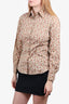 Etro Brown/White Patterned Long Sleeve Shirt Size 38