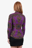Etro Purple/Multicolour Patterned Long Sleeve Shirt Size 42