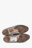 Salvatore Ferragamo Silver Bow Detail Flats Size 8.5