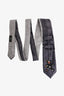 Prada Grey/Silver Button Detail Tie Mens