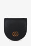 Gucci Black Grained Leather 'GG' Logo Coin Purse